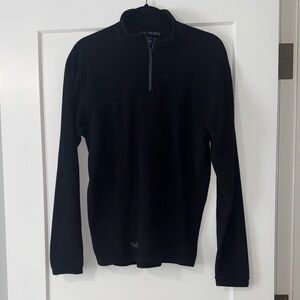 Arc'teryx |  Men's Quarter Zip Waffle Baselayer Black